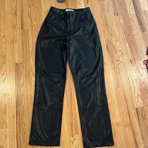 Abercrombie curve love faux leather pants